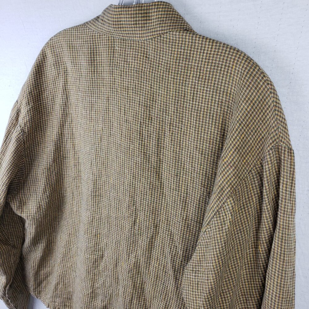 FLAX Jeanne Engelhart Jacket Shirt Top Linen Boxy Oversized Fit size S Lagenlook - Picture 8 of 9